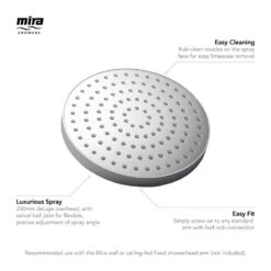 Mira Beat Deluge Shower Head - Chrome -Home Bathroom mira beat deluge shower head chrome 1799.001 3