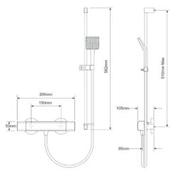 Mira Honesty EV Thermostatic Bar Mixer Shower - Chrome 9 Mira Honesty EV Thermostatic Bar Mixer Shower - Chrome -Home Bathroom mira honesty ev thermostatic bar mixer shower chrome 1.1901.001 3