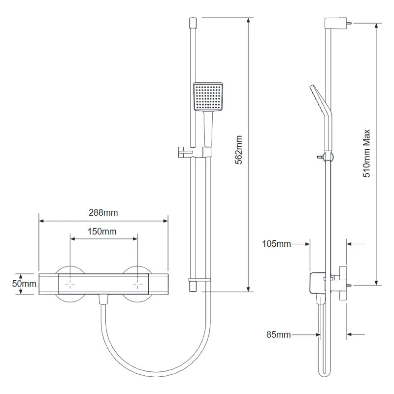 Mira Honesty EV Thermostatic Bar Mixer Shower - Chrome 6 Mira Honesty EV Thermostatic Bar Mixer Shower - Chrome - Image 4
