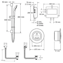 Mira Mode Next Gen Dual Bath Fill/Digital Shower - High Pressure 9 Mira Mode Next Gen Dual Bath Fill/Digital Shower - High Pressure -Home Bathroom mira mode dual bath fill digital shower high pressure 1.1980.011 3