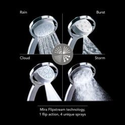 Mira 360m Shower Head - White/chrome -Home Bathroom mira 360m white chrome 2.1688.001 3