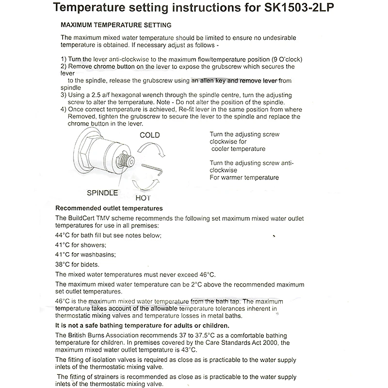 Sirrus TS1500 Thermostatic Cartridge Assembly (was SK1500-2) 4 Sirrus TS1500 Thermostatic Cartridge Assembly (was SK1500-2) - Image 2