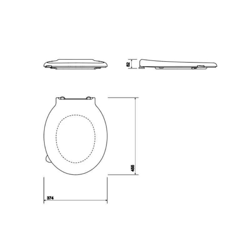 Twyford Avalon/Sola Toilet Seat - White 4 Twyford Avalon/Sola Toilet Seat - White - Image 2